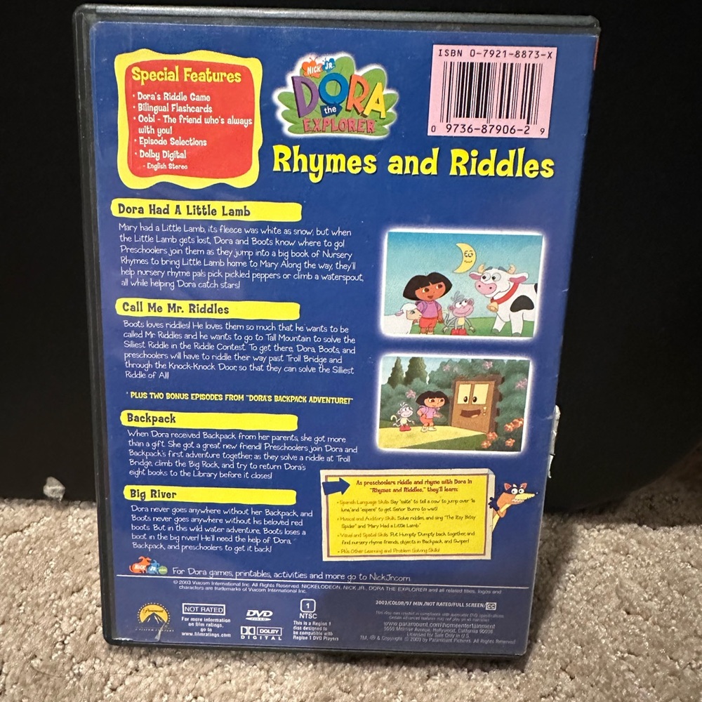 ๐ 5 for $25 Dora The Explorer - Rhymes and Riddles DVD - Picture 2 of 6